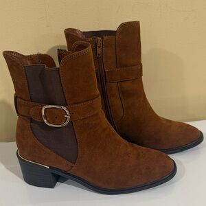 Liz Claiborne Brown Ankle Booties Women’s boots Casual boots Block boots 7.5